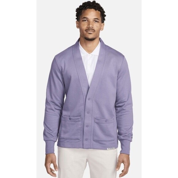 Nike Dri-FIT Standard Issue Golf Cardigan Purple Men's Size Large - Picture 1 of 9
